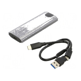 Carcasă hard discuri USB 3.0 M.2 gri | Electronic-mag.ro | Componente Electronice