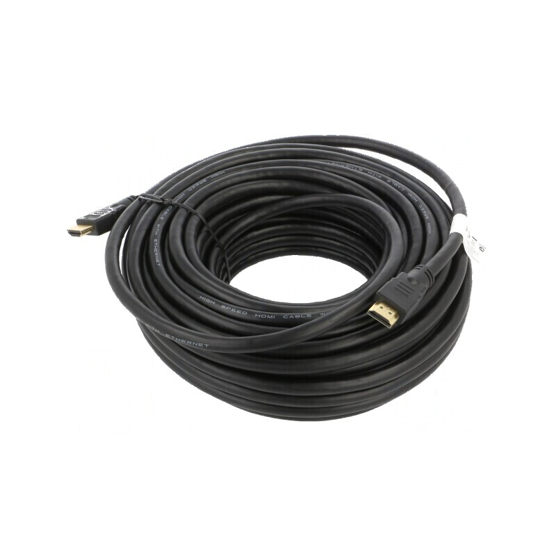 Cablu HDMI 1.4 HDMI mufă PVC 20m negru | Electronic-mag.ro | Componente Electronice
