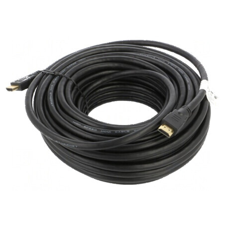 Cablu HDMI 1.4 HDMI mufă PVC 20m negru | Electronic-mag.ro | Componente Electronice