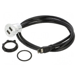Cablu adaptor USB 2.0 pentru montare pe panou | Electronic-mag.ro | Componente Electronice