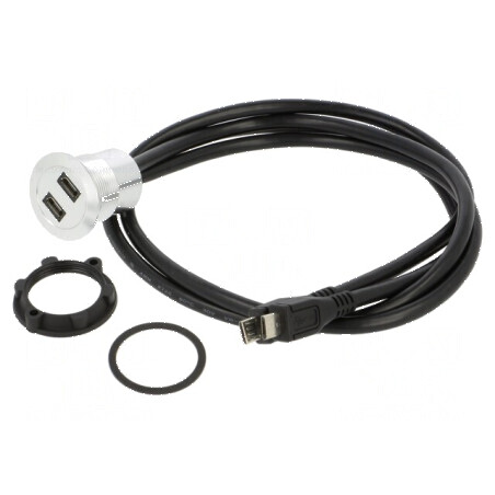 Cablu adaptor USB 2.0 pentru montare pe panou | Electronic-mag.ro | Componente Electronice