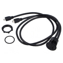 Adaptor USB 2.0 pentru montare pe panou | Electronic-mag.ro | Componente Electronice