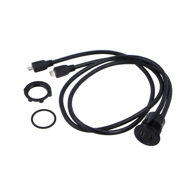 Adaptor USB 2.0 pentru montare pe panou | Electronic-mag.ro | Componente Electronice