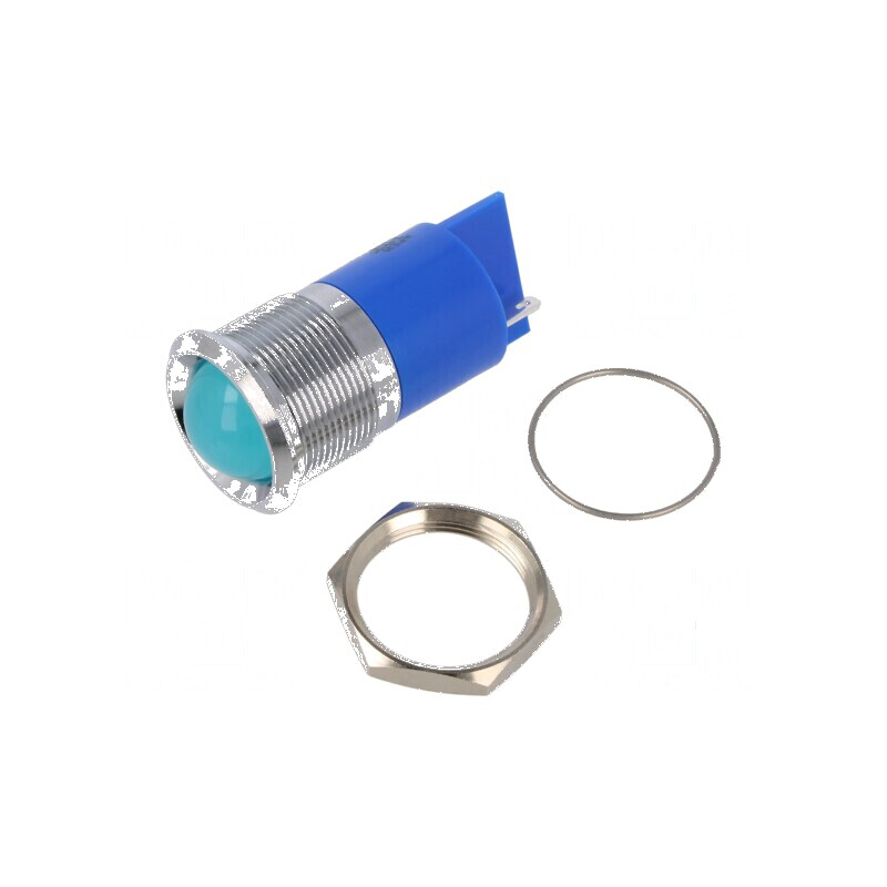 Lampă de control LED albastră Ø22mm IP67 Q22 | Electronic-mag.ro | Componente Electronice