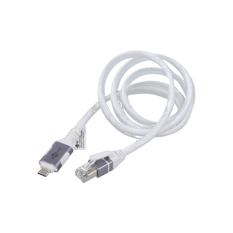 Cablu USB 3.1 RJ45 USB-C 1m alb | Electronic-mag.ro | Componente Electronice