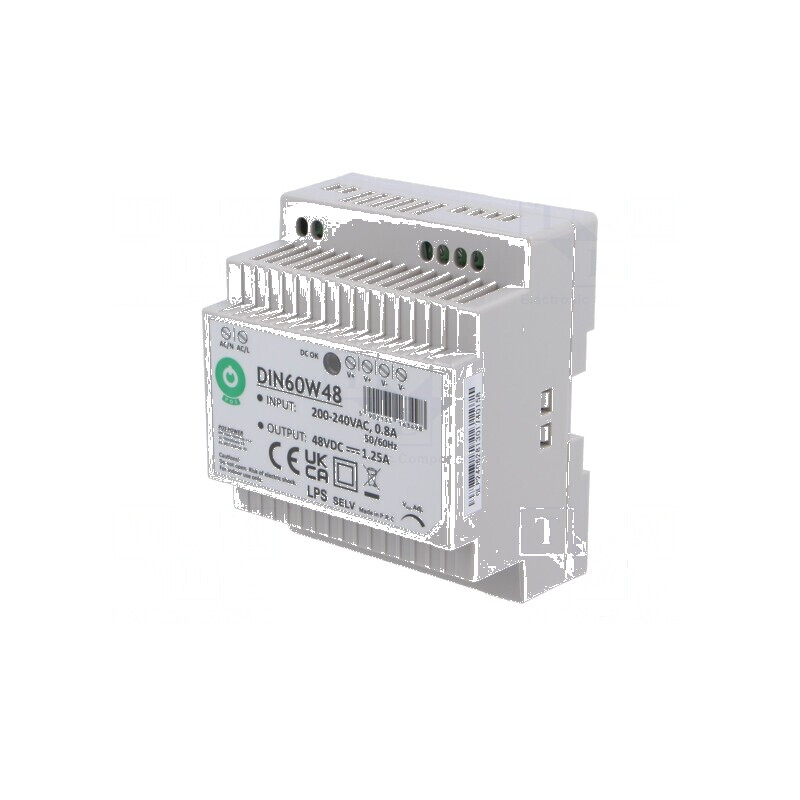 Alimentator pulsatoriu DIN 60W 48VDC 1,25A | Electronic-mag.ro | Componente Electronice