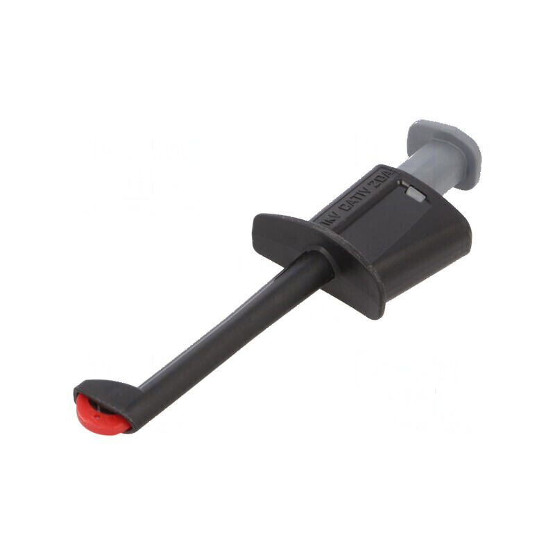 Clips de măsurare cu cârlig 20A neagră 1kV - Clips de măsurare cu cârlig neagră | Electronic-mag.ro | Componente Electronice