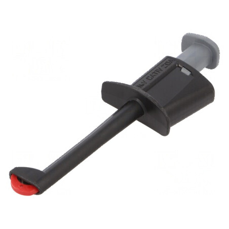 Clips de măsurare cu cârlig 20A neagră 1kV - Clips de măsurare cu cârlig neagră | Electronic-mag.ro | Componente Electronice