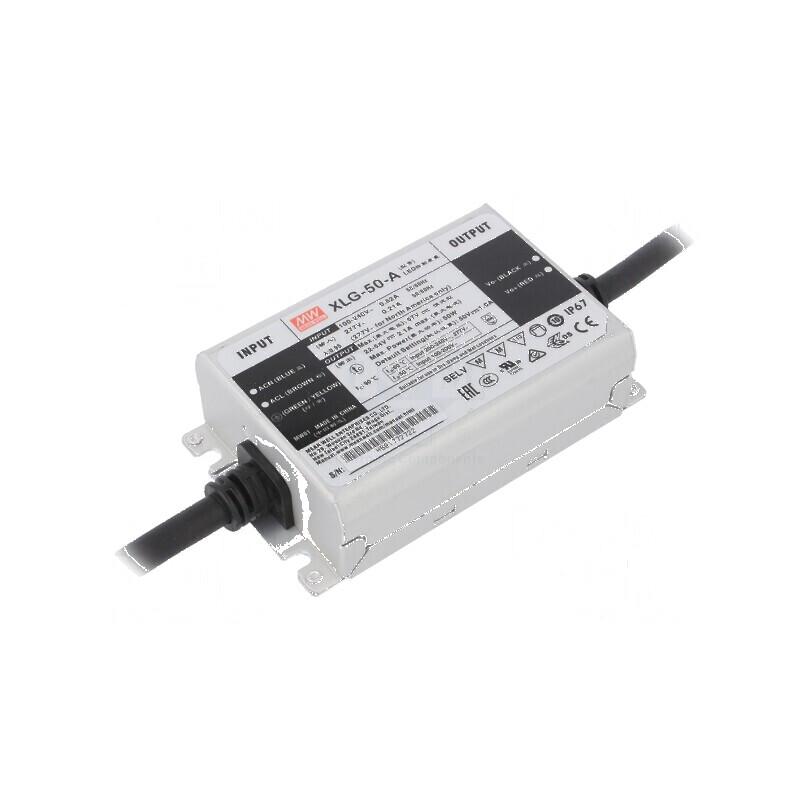 Alimentator LED pulsatoriu 50W 22-54VDC 0.53-2.1A 100-305VAC | Electronic-mag.ro | Componente Electronice