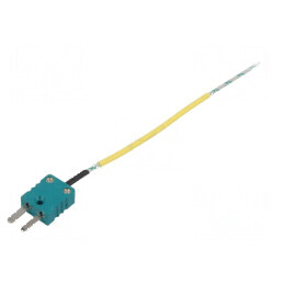 Senzor de temperatură termocuplu K cu izolație din fibră de sticlă 2m: Senzor de temperatură K cu fibră de sticlă | Electronic-mag.ro | Componente Electronice