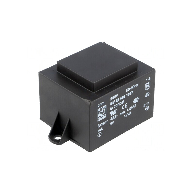Transformator încapsulat 12VA 230VAC 9V 1333mA | Electronic-mag.ro | Componente Electronice