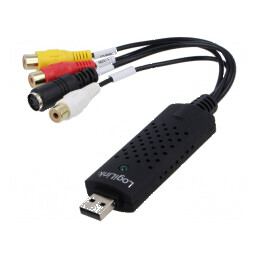 Adaptor audio/video USB 2.0 mini 4-pin DIN - neagră: Adaptor USB 2.0 mini 4-pin DIN - neagră | Electronic-mag.ro | Componente Electronice