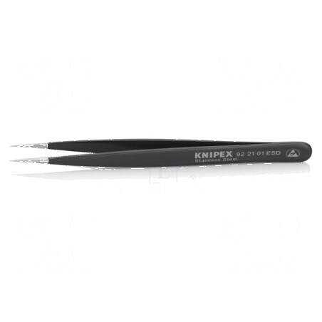 Pensetă ESD cu vârf ascuțit - 125mm | Electronic-mag.ro | Componente Electronice