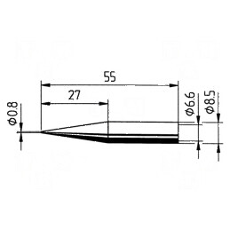 Vârf conic pentru creioane de 0,8mm | Electronic-mag.ro | Componente Electronice