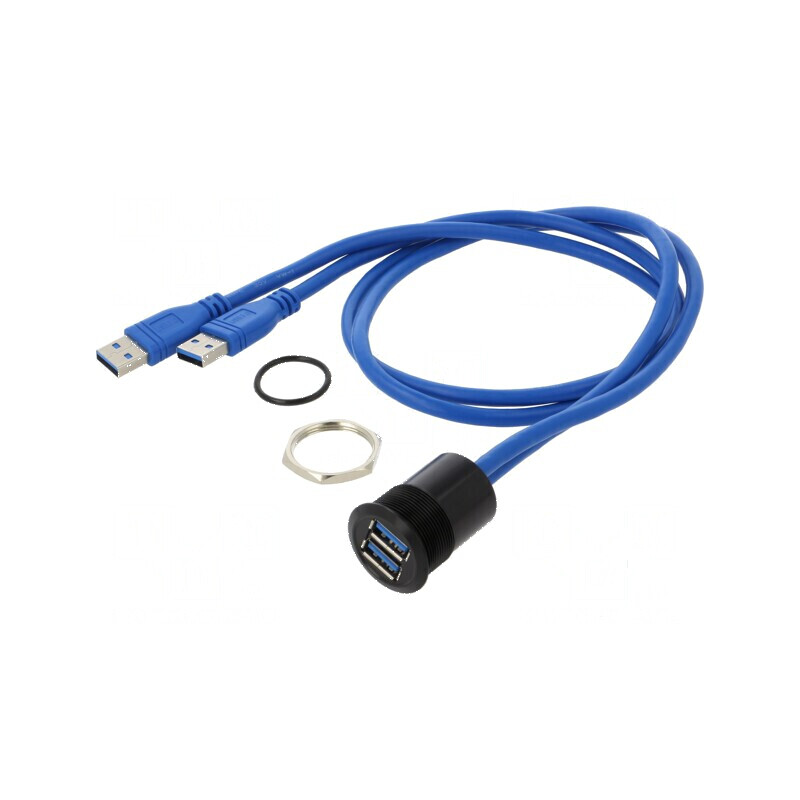 Cablu-adaptor USB 3.0 cu două socluri și două mufe | Electronic-mag.ro | Componente Electronice