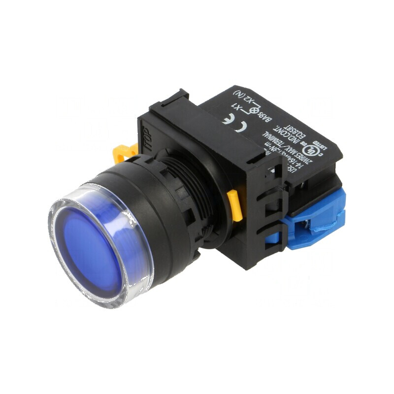 Comutator acționat prin apăsare 22mm cu LED | Electronic-mag.ro | Componente Electronice