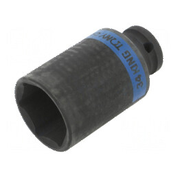 Cheie tubulară cu impact 6-puncte HEX 34mm 1/2 80mm lungime | Electronic-mag.ro | Componente Electronice