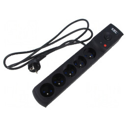 Prelungitor cu prize 5 prize 10A | Electronic-mag.ro | Componente Electronice