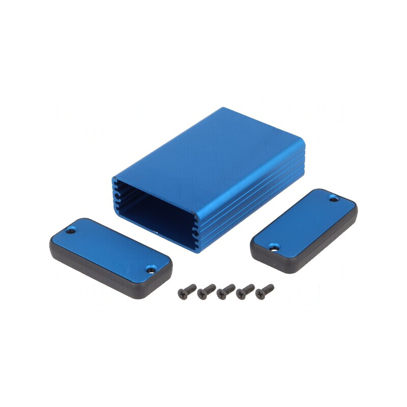 Carcasă aluminiu albastru compactă | Electronic-mag.ro | Componente Electronice