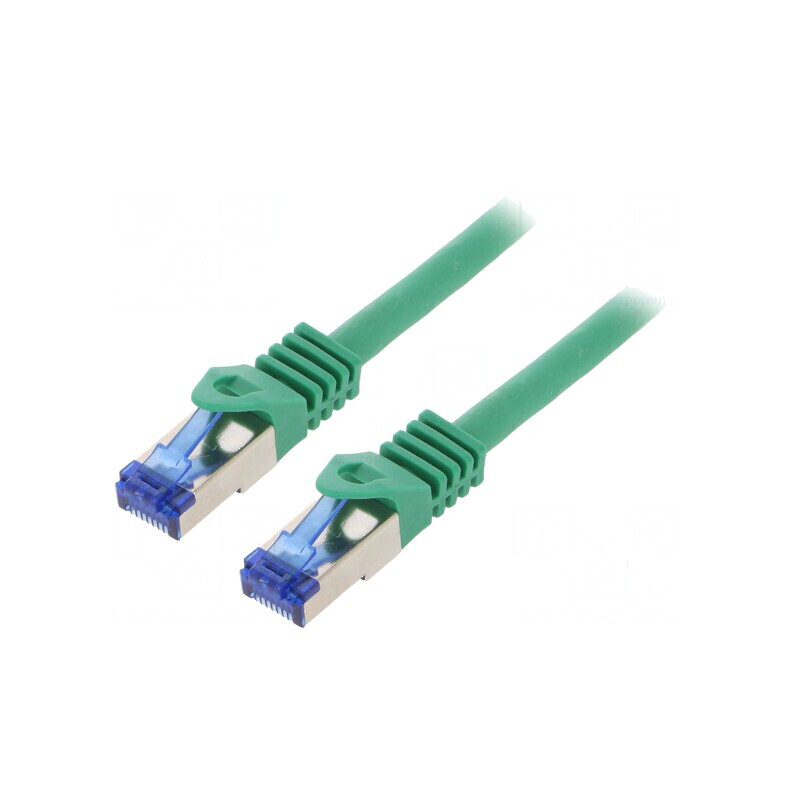 Patch cord S/FTP 6a verde 15m | Electronic-mag.ro | Componente Electronice
