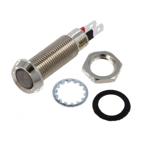 Lampă de control LED galbenă IP67 Ø8,1mm | Electronic-mag.ro | Componente Electronice