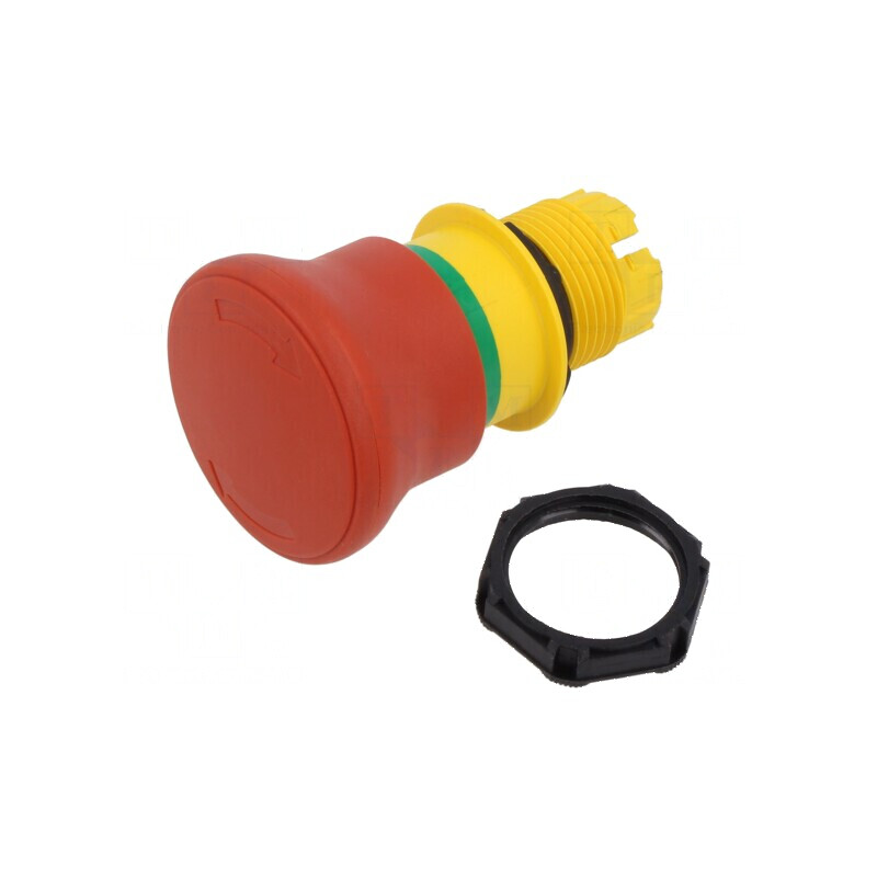 Comutator de siguranţă cu 2 poziţii roşie cap ciupercă | Electronic-mag.ro | Componente Electronice