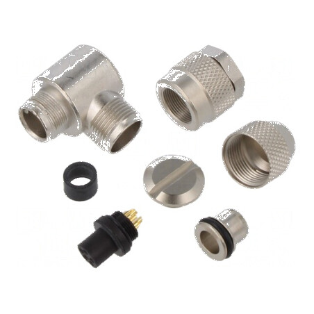 Conector: M9 mufă mamă aurit IP67 PIN: 5 | Electronic-mag.ro | Componente Electronice