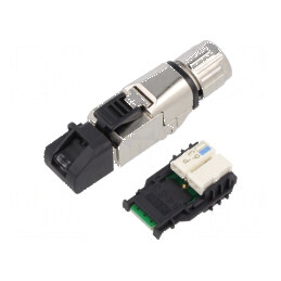 Conector RJ45 Cat5e ecranat 8p4c IDC | Electronic-mag.ro | Componente Electronice