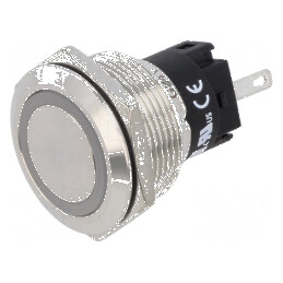 Lampă de control LED verde Ø22mm 24V - 82 mm: Lampă de control verde LED Ø22mm 24V | Electronic-mag.ro | Componente Electronice