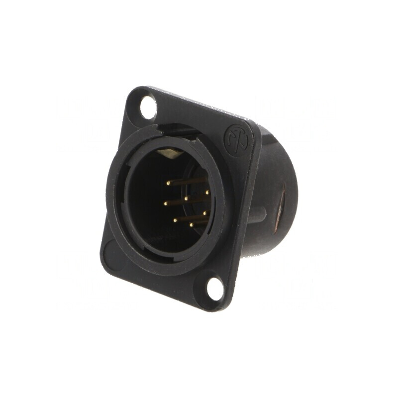 Conector XLR soclu tată PIN 7 drept lipire neagră: Conector XLR tată PIN 7 | Electronic-mag.ro | Componente Electronice