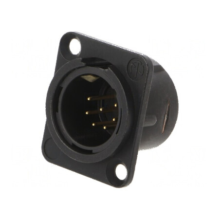 Conector XLR soclu tată PIN 7 drept lipire neagră: Conector XLR tată PIN 7 | Electronic-mag.ro | Componente Electronice
