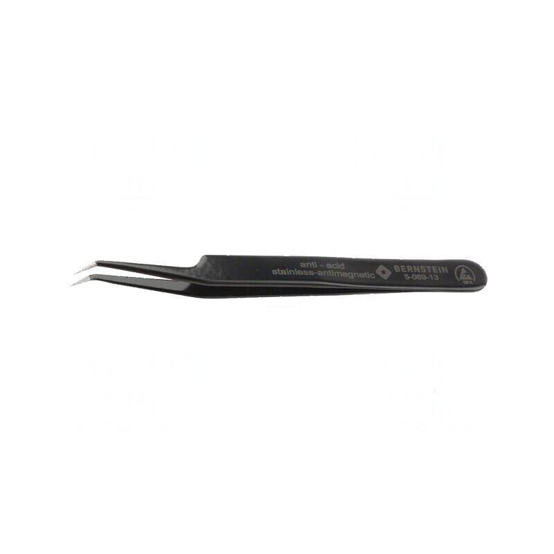 Pensetă ESD cu vârf ascuțit, 115mm | Electronic-mag.ro | Componente Electronice