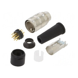 Conector M16 tată lipire pe cablu | Electronic-mag.ro | Componente Electronice