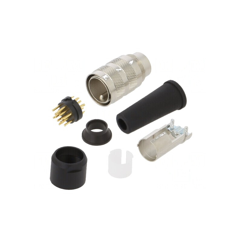 Conector M16 tată lipire pe cablu | Electronic-mag.ro | Componente Electronice