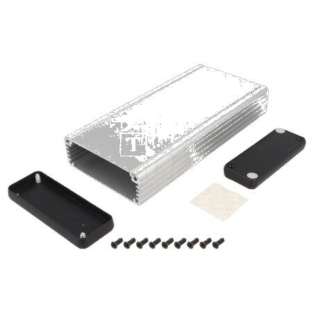 Carcasă aluminiu gri 1455 X: 78mm Y: 120mm Z: 27mm - Carcasă aluminiu gri compactă | Electronic-mag.ro | Componente Electronice
