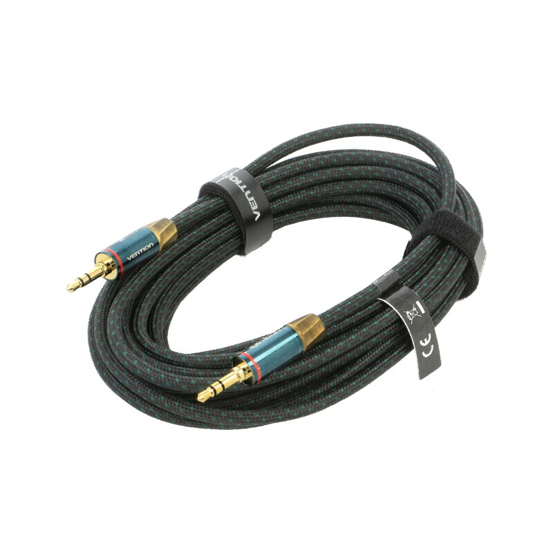 Cablu Jack 3,5mm mufă din ambele părţi 5m - Placare aurit: Cablu audio Jack 3,5mm 5m Aurit | Electronic-mag.ro | Componente Electronice