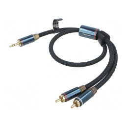 Cablu Jack 3,5mm RCA x2 1m | Electronic-mag.ro | Componente Electronice