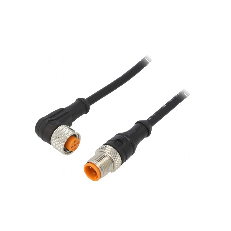 Cablu de conectare M12 PIN: 3 5m 4A IP67 | Electronic-mag.ro | Componente Electronice