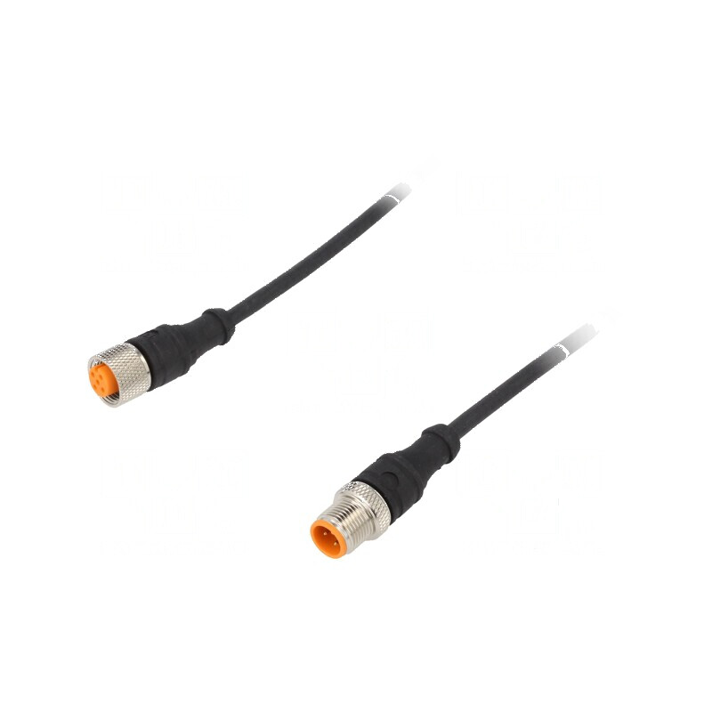 Cablu de conectare M12 5m 250VAC 4A 1200 -25÷80°C | Electronic-mag.ro | Componente Electronice