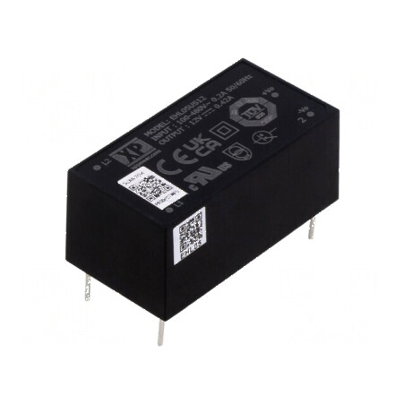 Convertor AC/DC 5W 12VDC 420mA OUT 1 83% EHL THT - Adaptor de alimentare 12V 5W | Electronic-mag.ro | Componente Electronice