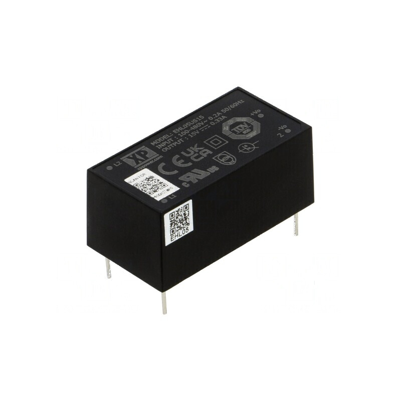 Convertor AC/DC 5W 15VDC 330mA 83% EHL THT | Electronic-mag.ro | Componente Electronice