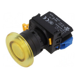 Comutator acţionat prin apăsare 22mm - Galben - 2 POZIŢII - Produs de comutare prin apăsare | Electronic-mag.ro | Componente Electronice