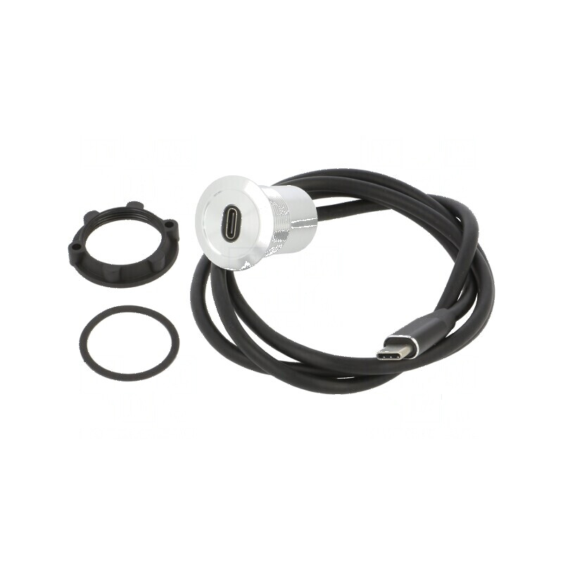 Adaptor pt. montare pe panou, piuliţa din spate - Lungime 1m - Adaptor pentru panou cu piuliță din spate, 1m | Electronic-mag.ro | Componente Electronice