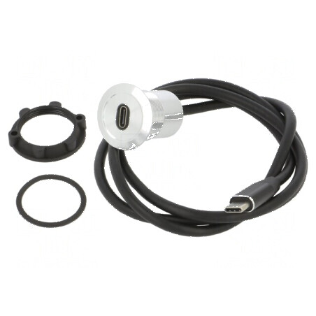 Adaptor pt. montare pe panou, piuliţa din spate - Lungime 1m - Adaptor pentru panou cu piuliță din spate, 1m | Electronic-mag.ro | Componente Electronice