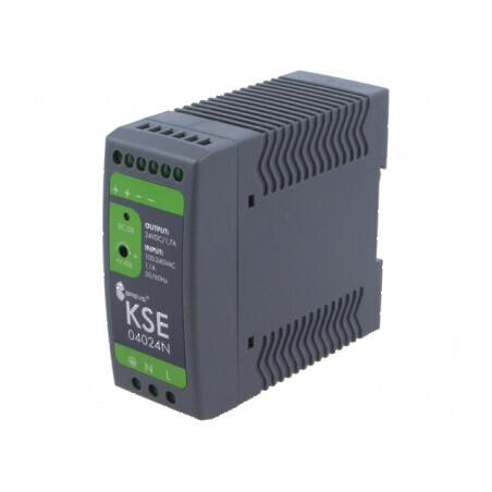 Alimentator pulsatoriu pentru şină DIN 40,8W 24VDC 1,7A IP20 - Alimentator pulsatoriu 24VDC 1,7A | Electronic-mag.ro | Componente Electronice