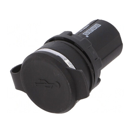 Soclu USB 22mm IP65 pe panou | Electronic-mag.ro | Componente Electronice
