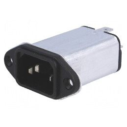Conector alimentare AC soclu tată 1A 250VAC 10mH | Electronic-mag.ro | Componente Electronice