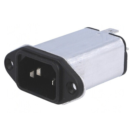 Conector alimentare AC soclu tată 1A 250VAC 10mH | Electronic-mag.ro | Componente Electronice
