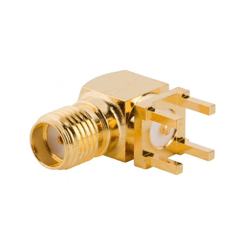 Conector SMA mufă mamă unghi 90° THT PTFE | Electronic-mag.ro | Componente Electronice Conector SMA mufă mamă unghi 90° THT PTFE | Electronic-mag.ro | Componente Electronice