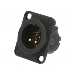 Conector XLR soclu tată PIN 10 drept lipire neagră: Conector XLR 10 pini negru | Electronic-mag.ro | Componente Electronice